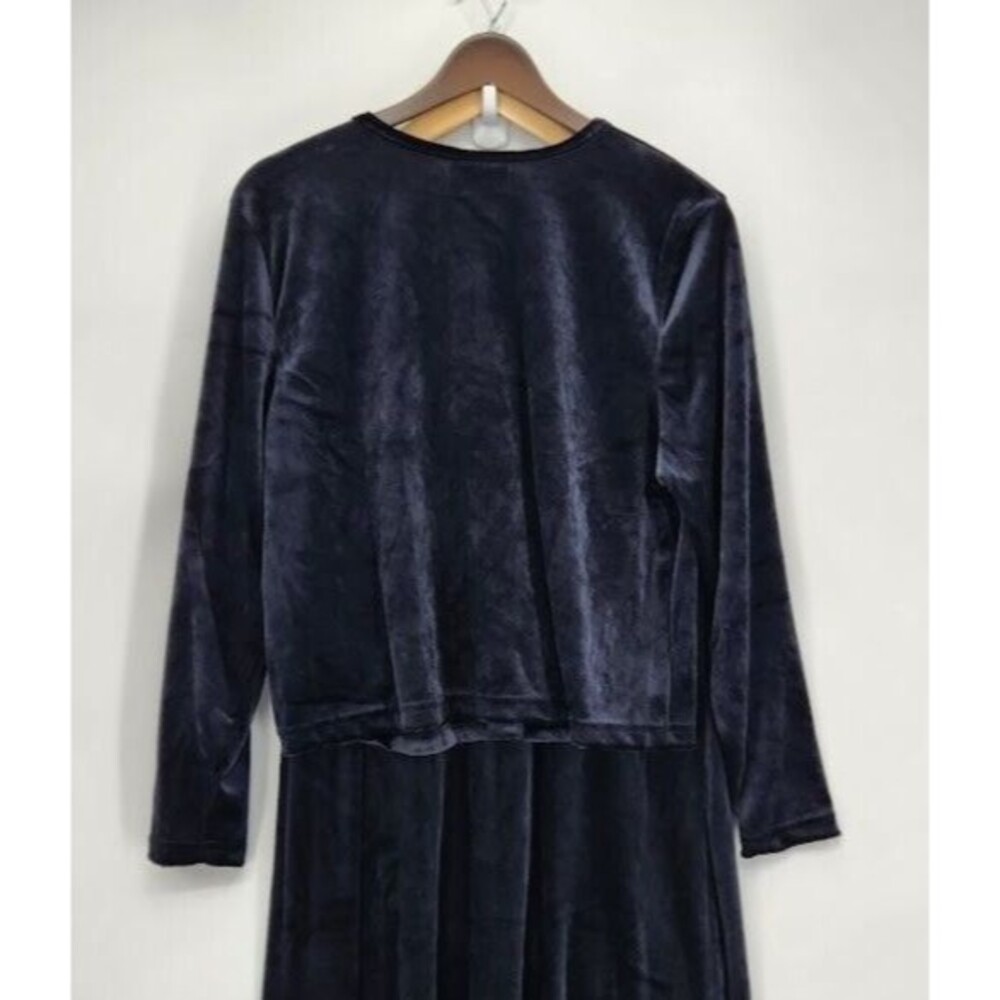 Diane von Furstenberg The Color Authority 2-Piece Dress Set Black Velvet Medium - Picture 3 of 6